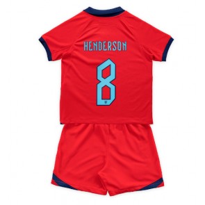 Engleska Jordan Henderson #8 Gostujuci Dres za Dječji SP 2022 Kratak Rukavima (+ kratke hlače)